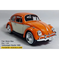 Volkswagen Escarabajo color naranja, Escala 1/24,de Coleccion