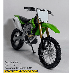 Moto Kawasaki KX 450F, Escala 1/12, De Colección