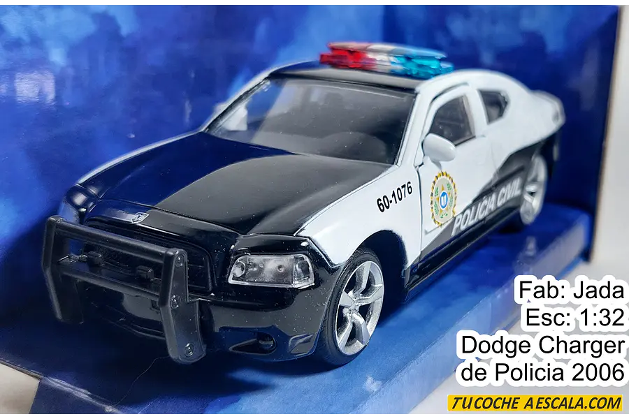 Dodge Charger de Policia 2006, Jada, Escala 1-32 rapido y furioso