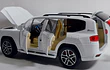 Toyota Land Cruiser 300 VXR, INTERIOR NEGRO CON ROJO, Escala 1-24