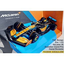 McLaren 36 Australian Grand Prix Daniel Ricciardo, Burago, Escala 1-43