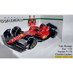 Ferrari F1-75 #16 Charles Leclerc, Burago, Escala 1-43