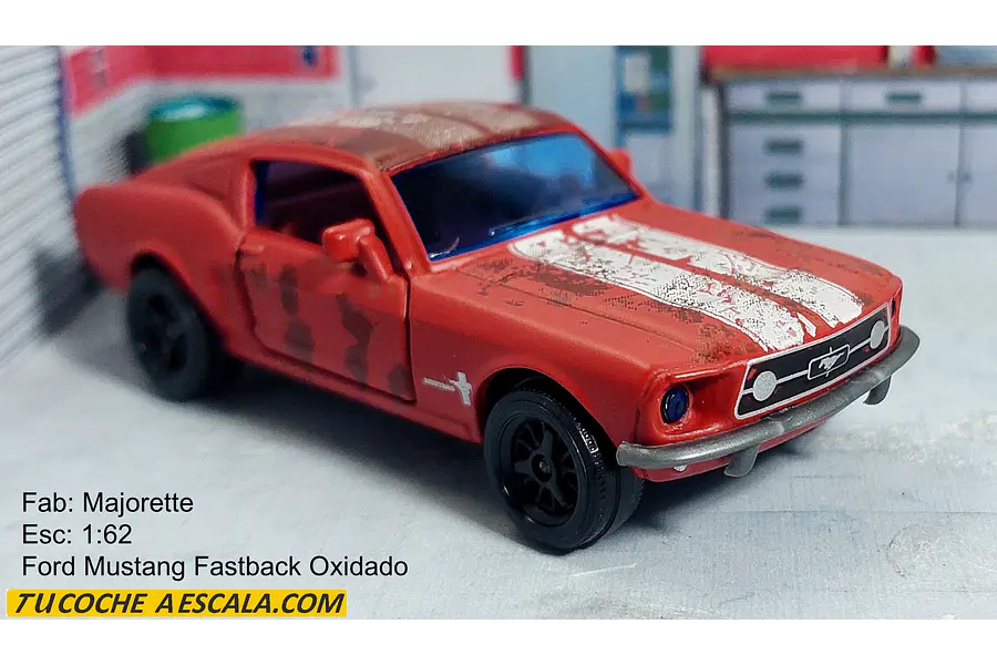 FORD MUSTANG OXIDADO Escala 1/62 De Coleccion Marca Majorette