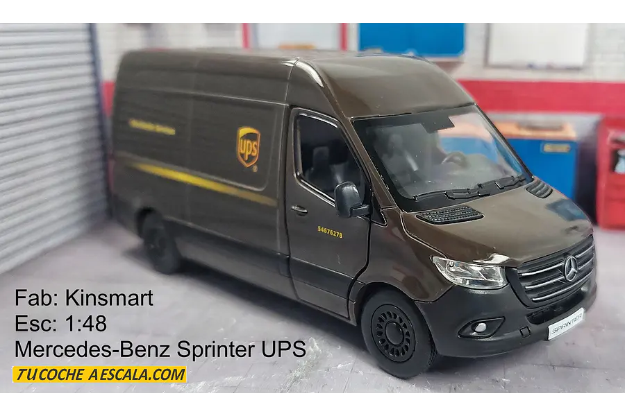 Mercedes-Benz Sprinter UPS, Kinsmart, Escala 1-48