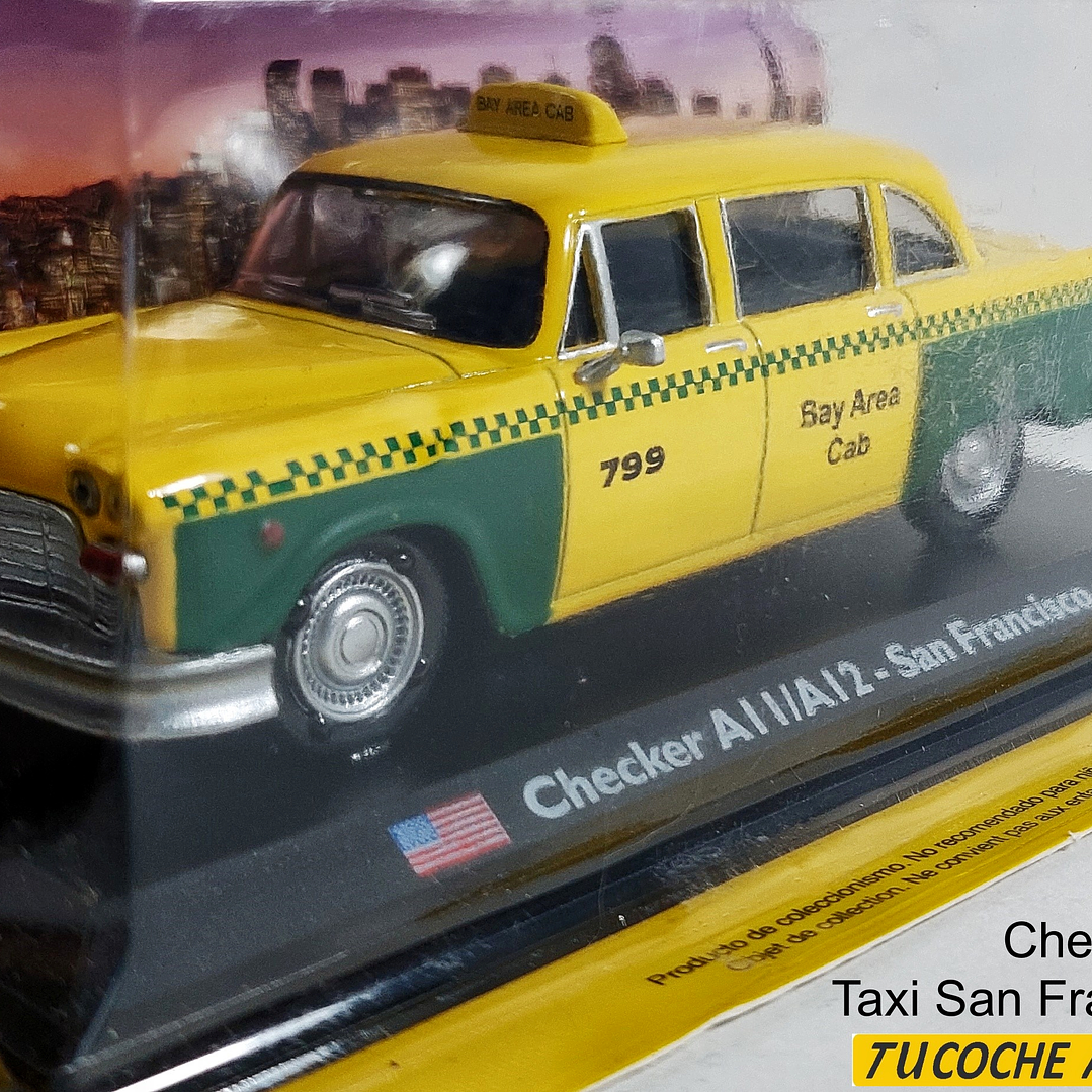 Checker AI I-A12 Taxi San Francisco 1980 SIN BLISTER, Ixo, Escala 1-43 1