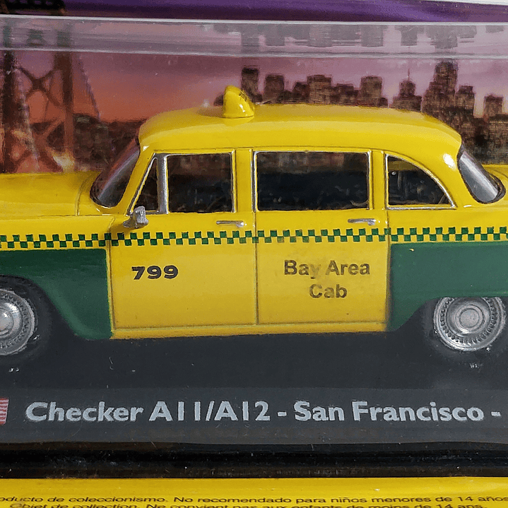 Checker AI I-A12 Taxi San Francisco 1980 SIN BLISTER, Ixo, Escala 1-43 2