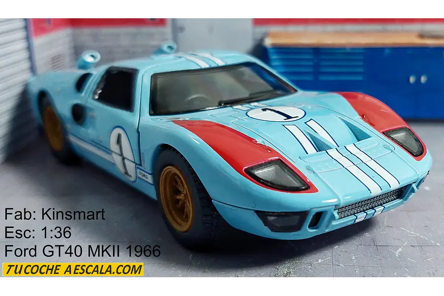 Ford GT40 MKII 1966, Kinsmart, Escala 1-36