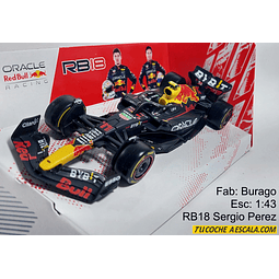 RB18 Sergio Perez, Burago, Escala 1-43