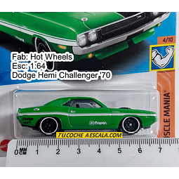 Dodge Hemi Challenger '70, Hot Wheels, Escala 1-64
