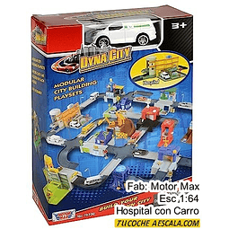 Módulos de Ciudad, Hospital con Carro, Motor Max, Escala 1-64