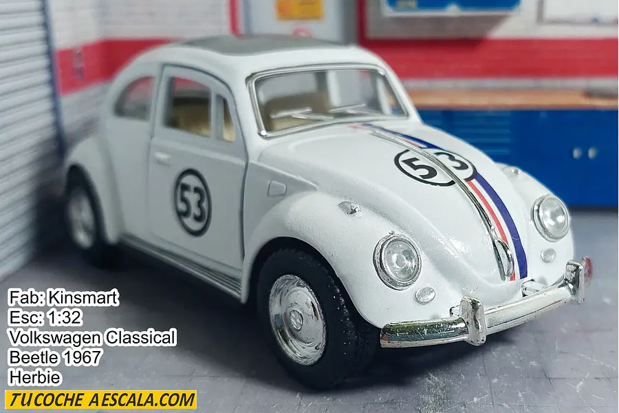 Volkswagen Herbie cupido motorizado Carro A Escala 1-32