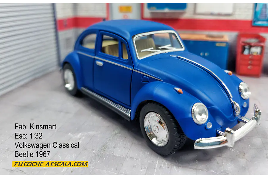 VOLKSWAGEN Escarabajo AZUL MATE Escala 1-32