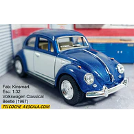 Volkswagen Escarabajo, AZUL CON BLANCO Escala 1/32 marca kinsmart