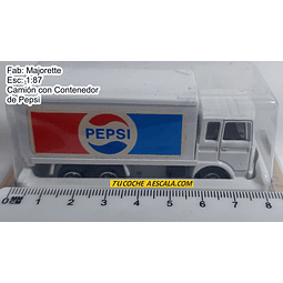 Camión con Contenedor de Pepsi, Majorette, Escala 1-87