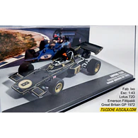 Lotus 72D Emerson Fittipaldi GP 1972, Ixo, Escala 1-43