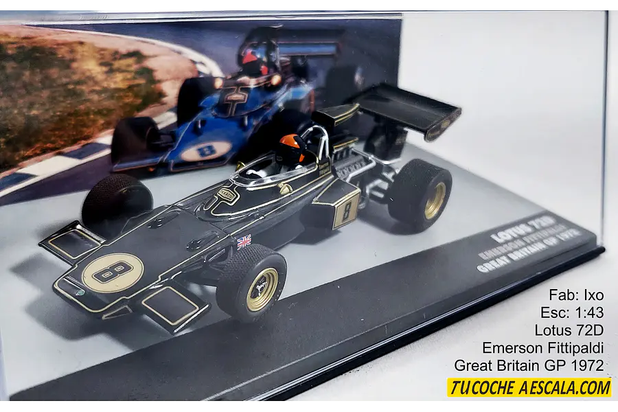 Lotus 72D Emerson Fittipaldi GP 1972, Ixo, Escala 1-43