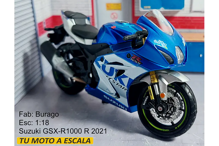 Suzuki GSX-R1000 R 2021, Burago, Escala 1-18