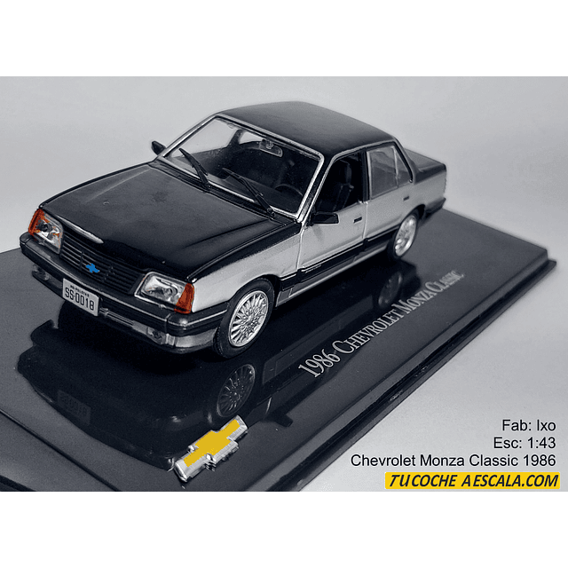 LLEGA 10 DE DICIEMBRE Chevrolet Monza plateado con negro Escala 1/43 