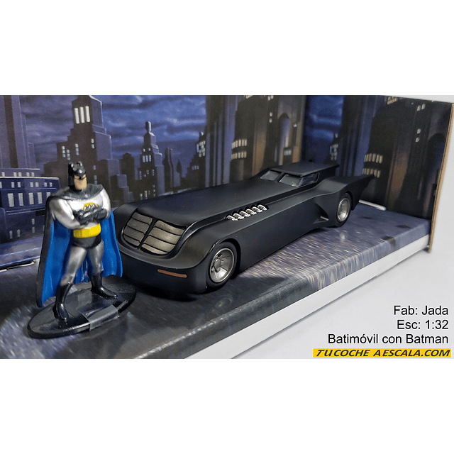 The Batman & Batmobile 1/32 marca jada Carro A Escala De Colección 