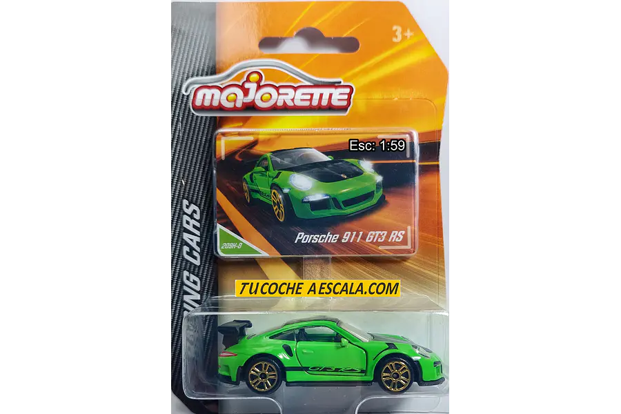 Porsche 911 GT3 rs VERDE , Majorette, Escala 1-64