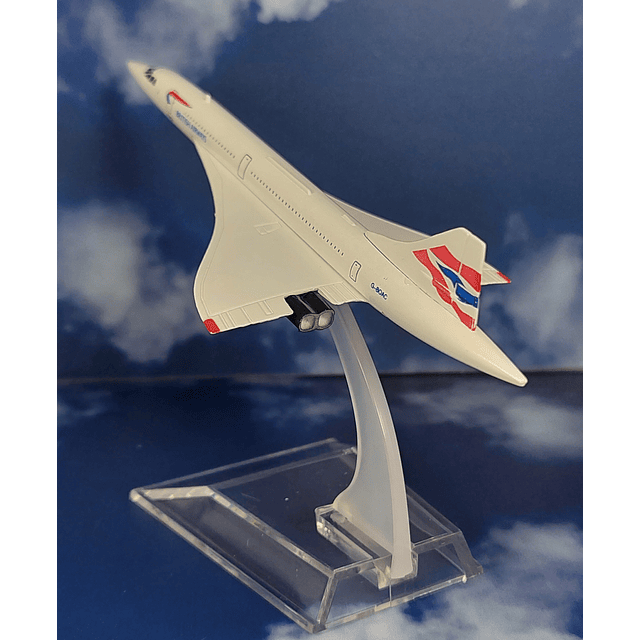 Avión Concorde British Airlines, 1/400 Escala, 16cm