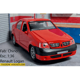 Renault Logan rojo escala 1/36 Carro A Escala De Coleccion 