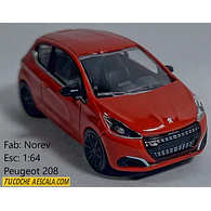 Peugeot 208 Escala 1/64, Marca Norev