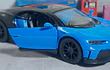 BUGATTI CHIRON AZUL 1/36 ,KINSMART EN CAJA