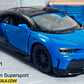 BUGATTI CHIRON AZUL 1/36 ,KINSMART EN CAJA - Miniatura 1