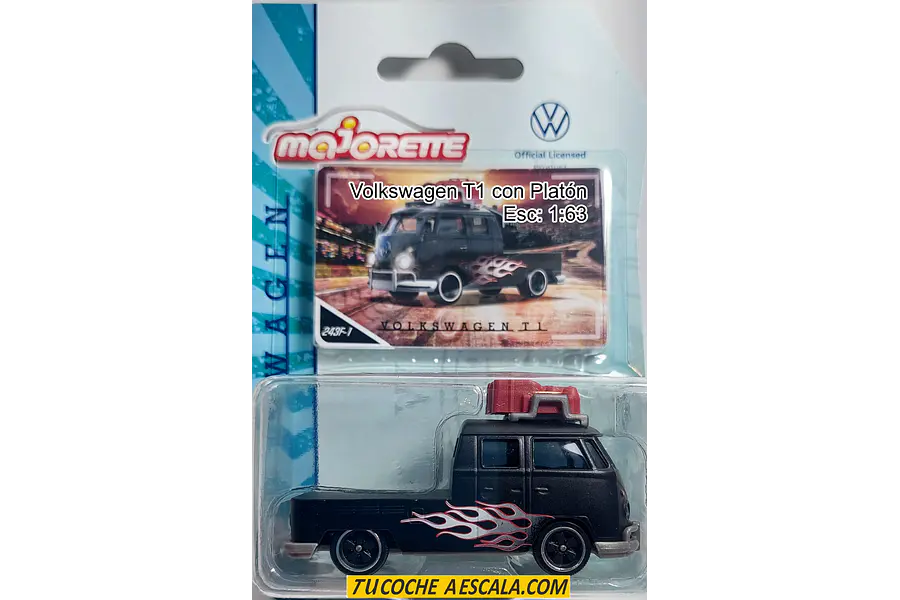 VOLKSWAGEN T1 pick up , Escala 1:64, Marca MAJORETTE 