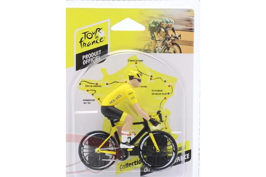 BICICLETA  TOUR DE FRANCIA CAMISETA AMARILLA,  1/18 , SOLIDO