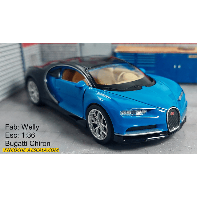 Bugatti Chiron marca Welly, Escala 1-36 