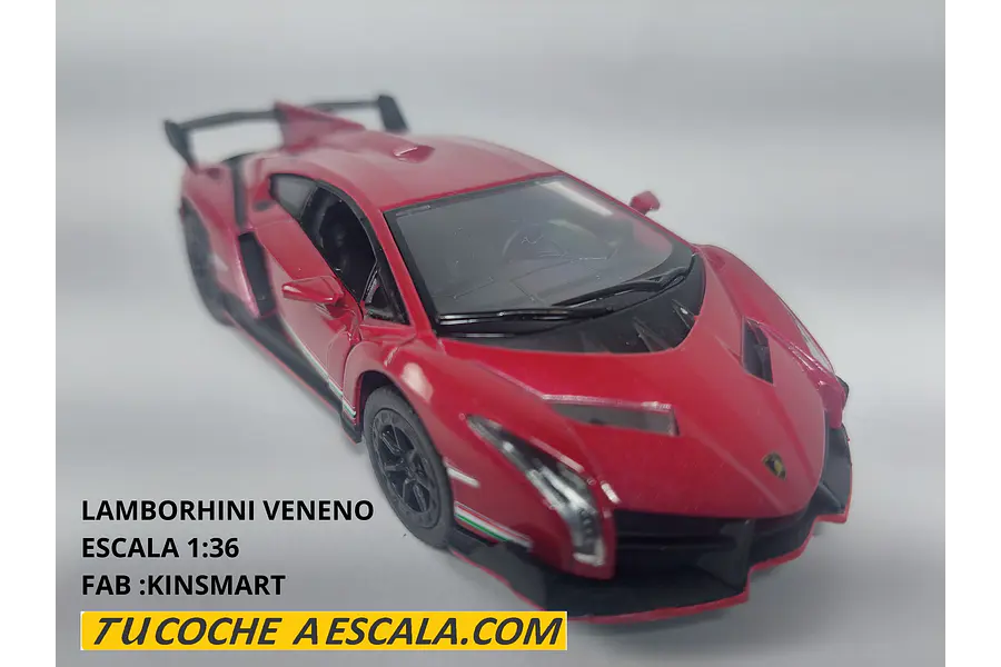 Lamborghini Veneno Carro A Escala 1/36 marca kinsmart 