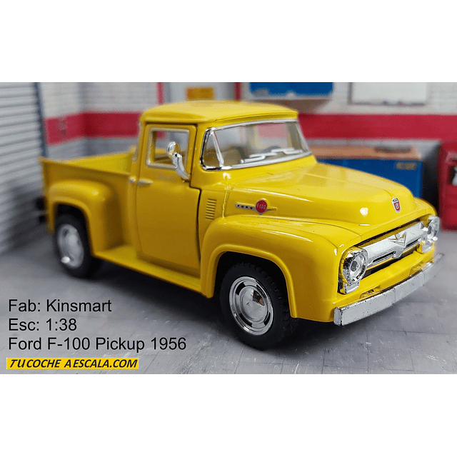 FORD F 100 1956 AMARILLA  Carro A Escala De Colección