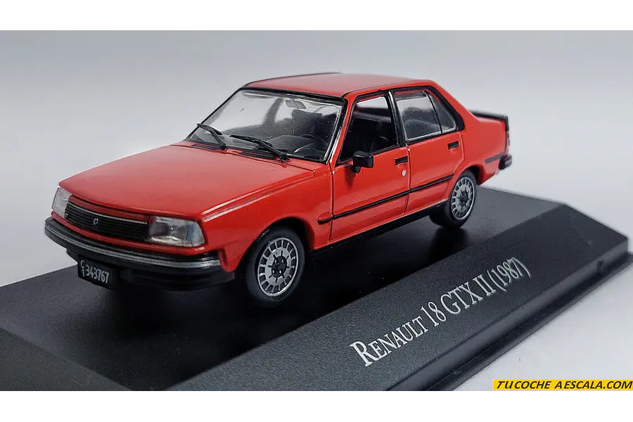 Renault 18 Gtx 1987 rojo ESCALA 1/43 MARCA IXO 