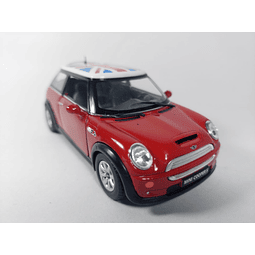 Mini Cooper S ROJO,  Escala 1/28 marca kinsmart  