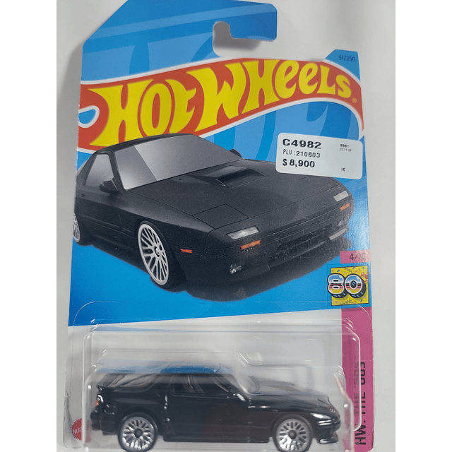 Mazda Savanna RX-7 FC3S '89 NEGRO, Hot Wheels, Escala 1-64