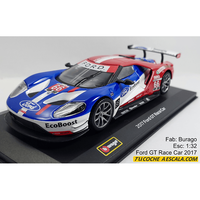 FORD GT RACE CAR 2017 ESCALA 1/32, MARCA BURAGO