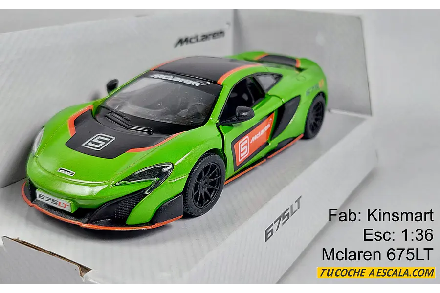 McLaren 675LT VERDE  Kinsmart, Escala 1-36
