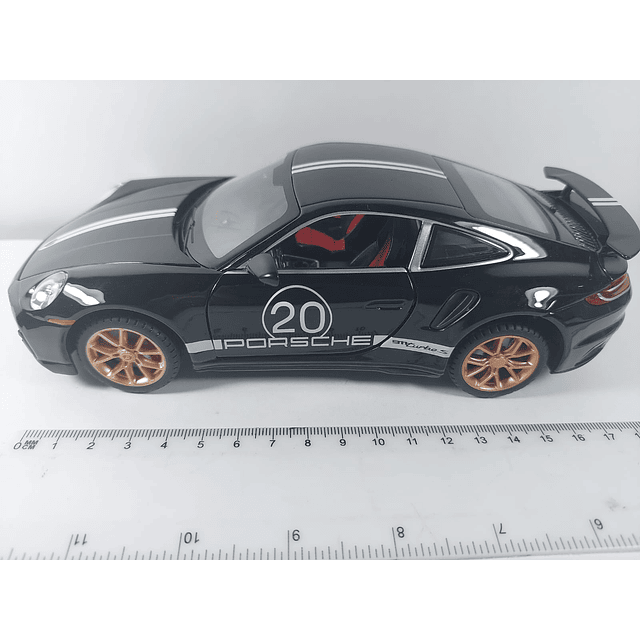 PORSCHE 911 TURBO S NEGRO ﻿Marca MINIAUTO ESCALA 1/24