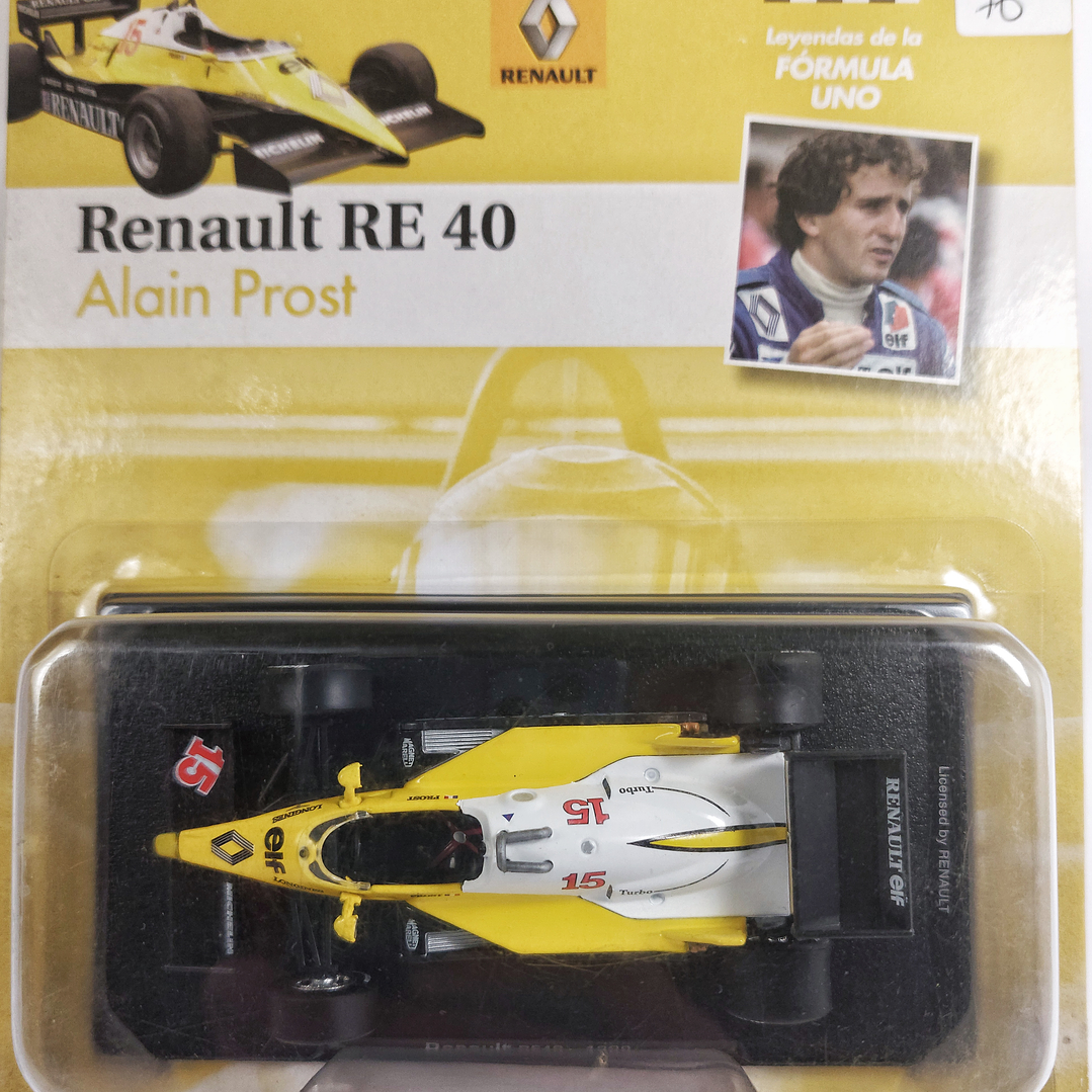 F1 Alain Prost,RENAULT RE 40 1983 Carro a Escala 1/43 de Colección 1