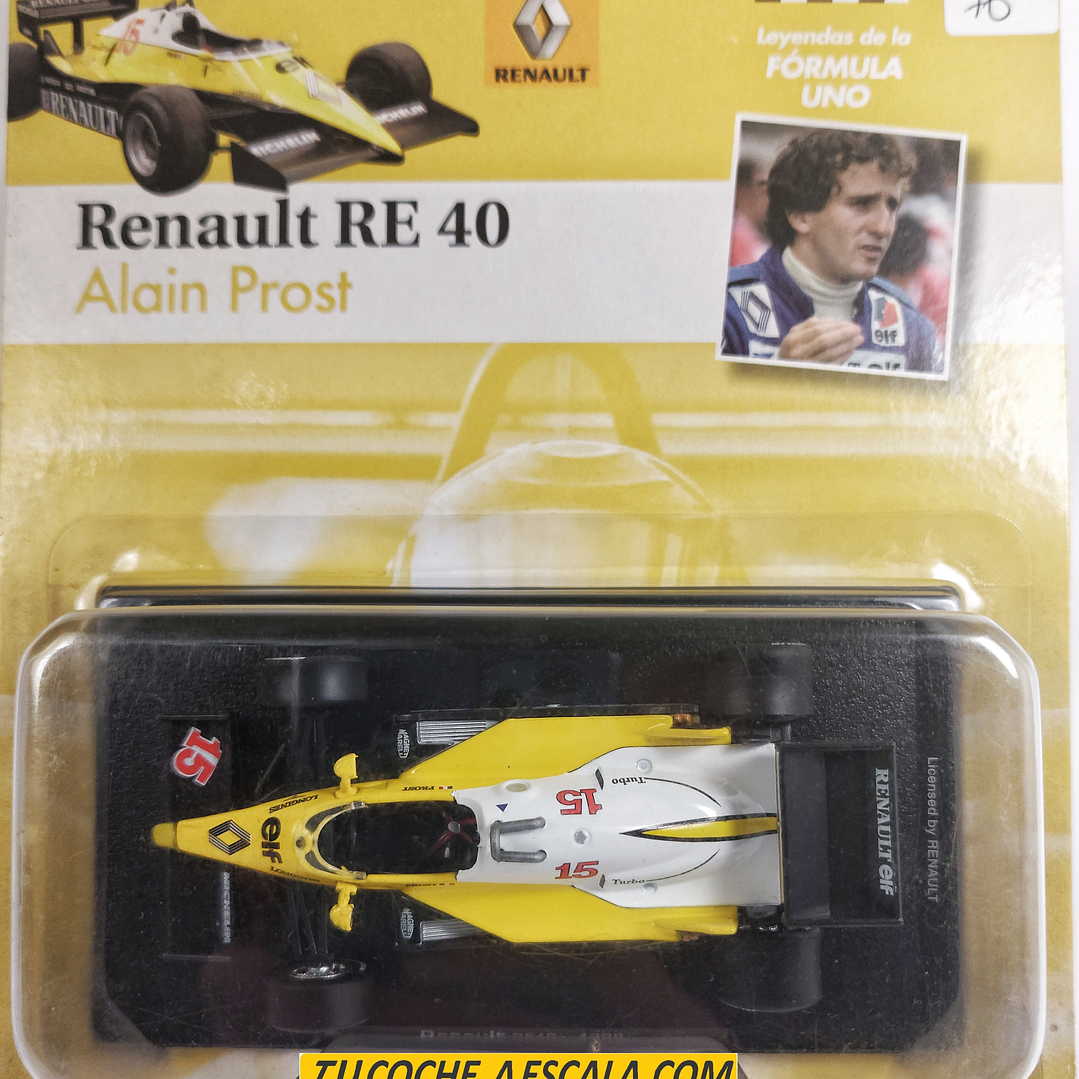 F1 Alain Prost,RENAULT RE 40 1983 Carro a Escala 1/43 de Colección 5