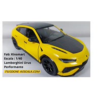 Lamborghini Urus performante  amariillo Escala 1/36, Marca kinsmart