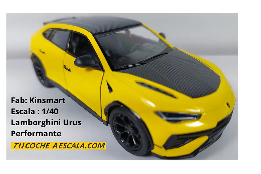 Lamborghini Urus performante  amariillo Escala 1/36, Marca kinsmart
