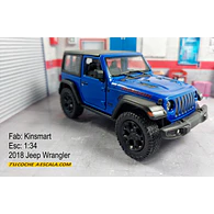 Jeep Wrangler Azul Escala 1/34 Marca Kinsmart