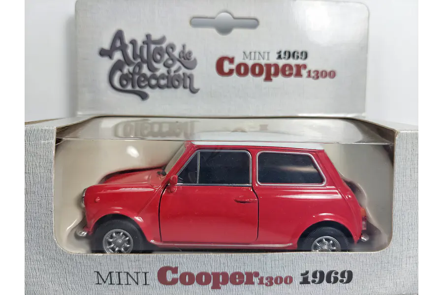 Mini Cooper 1300 rojo Escala 1/36 , MARCA WELLY