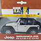 Jeep Wrangler Rubicon Blanco DESCAPOTADO Escala 1/36 Marca Welly - Miniatura 2