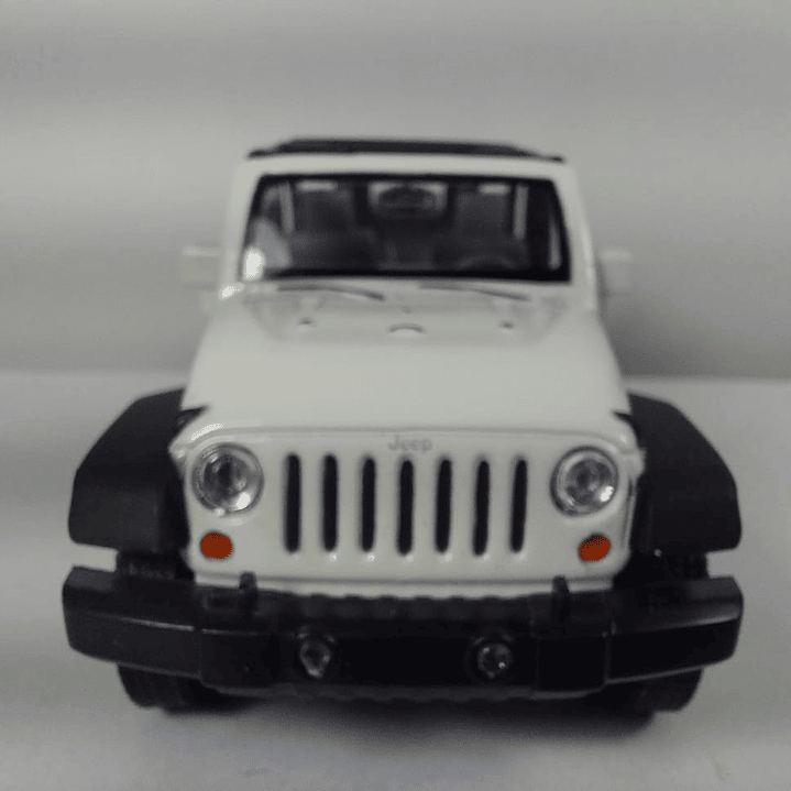 Jeep Wrangler Rubicon Blanco DESCAPOTADO Escala 1/36 Marca Welly 5