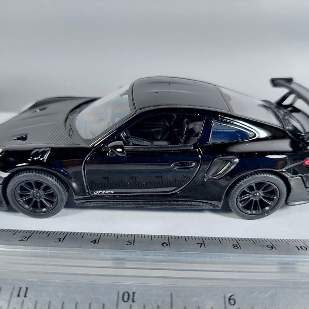 Porsche 911 Gt2 Rs, negro 1/36, marca kinsmart 7