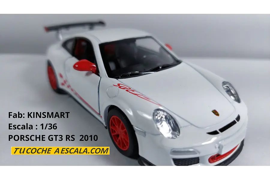 Porsche GT3 RS 2010 Escala 1/36 Marca KINSMART